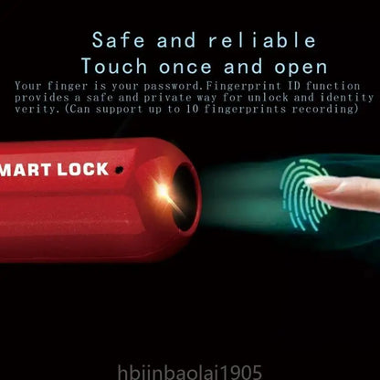 E74E Fingerprint Lock Door Lock Security Keyless USB Rechargeable Padlock Quick Anti-Theft Lock for Bag Suitcase