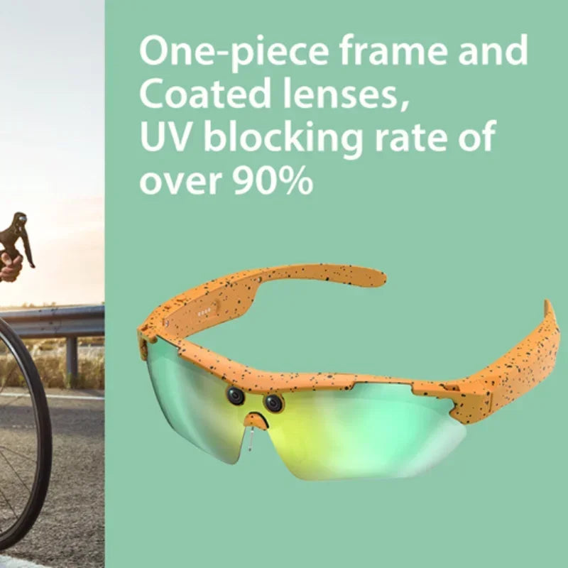Lenovo 8MP AI Smart Glasses Sports Cycling Eyewear with Intelligent Photography & Video Recording Real-Time Translation