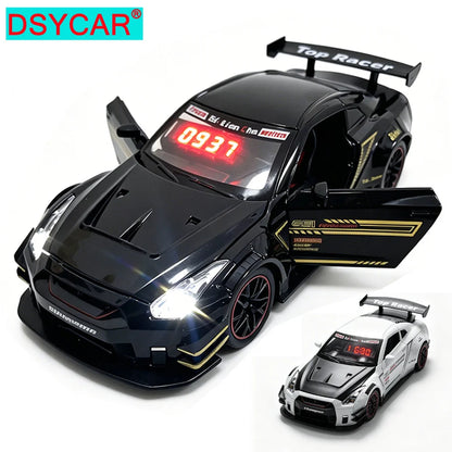 1PCS Sports Hyper Car Alarm Clock, Realistic Engine Roar & Mist Spray Alarm Clock with Remote, LED Light Up Car Model Clock
