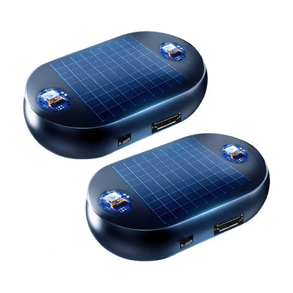 Car Window Defroster Quick Defrost Car Window Heater with Electromagnetic Insulation Solar Powered USB Rechargeable Ice Remover