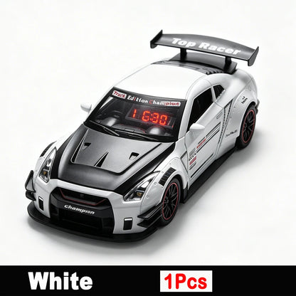 1PCS Sports Hyper Car Alarm Clock, Realistic Engine Roar & Mist Spray Alarm Clock with Remote, LED Light Up Car Model Clock