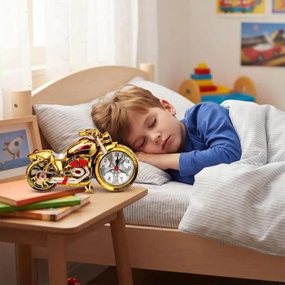 Fashion Simplicity Motorcycle Alarm Clock Multipurpose Motorcycle Ornament Creative Arabic Numeral Clock Desktop Decor Gifts