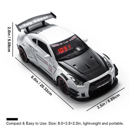 1PCS Sports Hyper Car Alarm Clock, Realistic Engine Roar & Mist Spray Alarm Clock with Remote, LED Light Up Car Model Clock