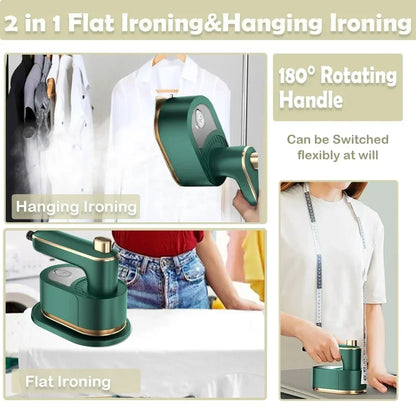 Portable Handheld Garment Steamer Iron Mini Steam Cleaner Electric Hanging Fabric Steamer Mite Removal Steam Generator for Home