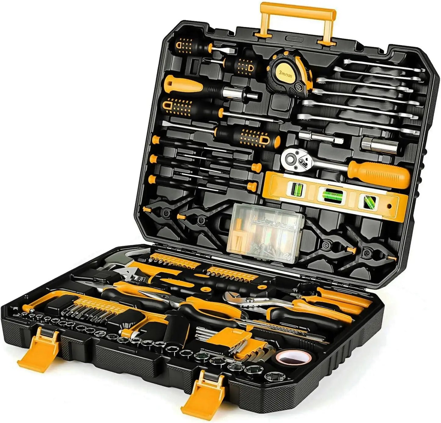 198 Piece Tool Box, Hand Tool Set, Ratchet Socket Tool Set, Screwdriver Set, Home Car Repair Tool, Universal