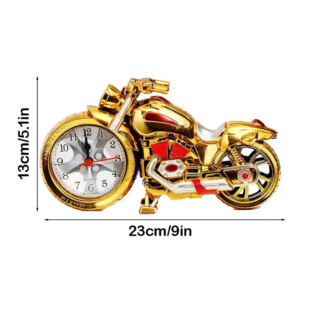 Fashion Simplicity Motorcycle Alarm Clock Multipurpose Motorcycle Ornament Creative Arabic Numeral Clock Desktop Decor Gifts