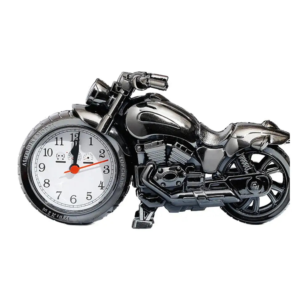 Fashion Simplicity Motorcycle Alarm Clock Multipurpose Motorcycle Ornament Creative Arabic Numeral Clock Desktop Decor Gifts