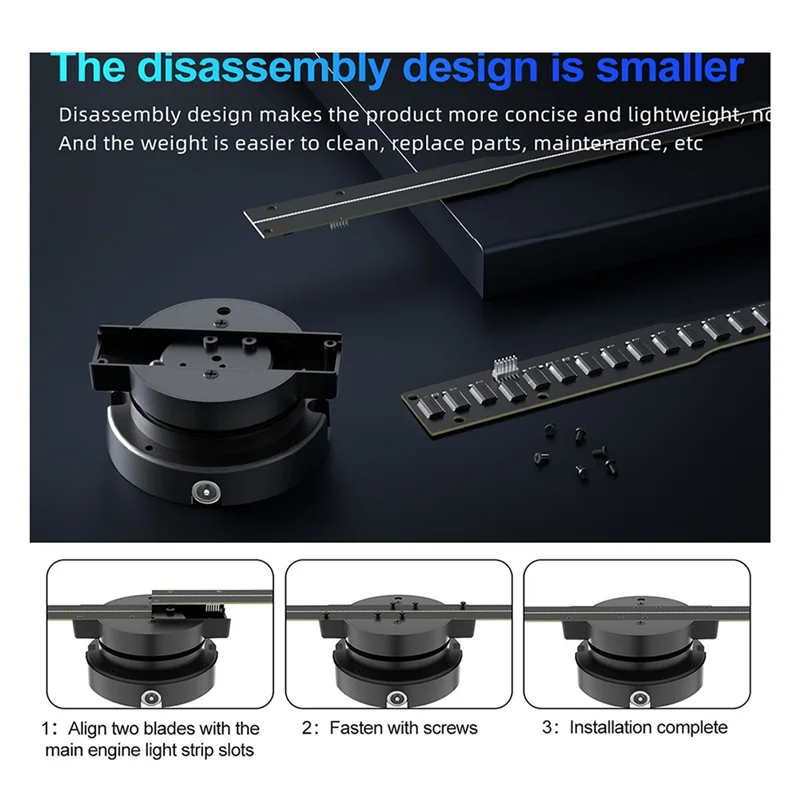 AA87 PD42 3D Hologram Projector Wall-Mounted Advertising Machine 244Pcs LED, HD Eye Visuals Advertising Display US PLUG