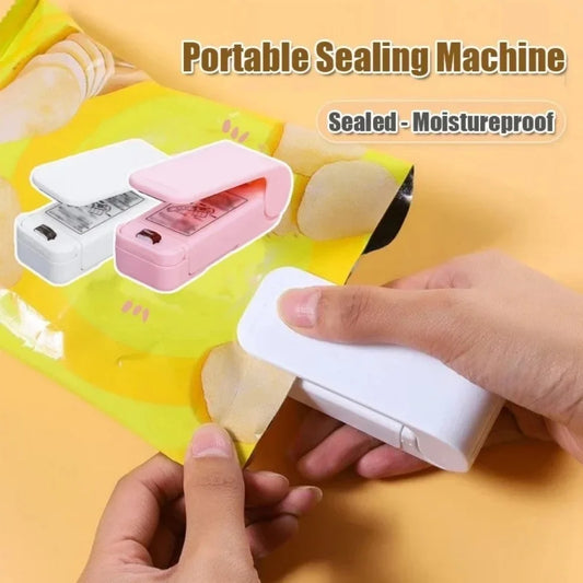 Kitchen Handheld Snack Sealer Snack Bag Clips Plastic Bag Sealer For Freshness Machine Package Sealer Food Bag Closure Packing