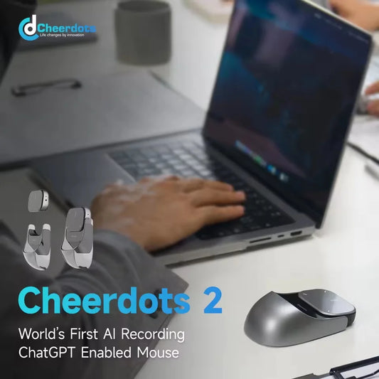 Cheerdots 2 Detachable Air Mouse Wireless Touchpad All-in-one Pocket AI Recording Chat GPT Enabled Mouse Customized Office Mouse