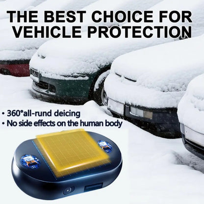 Car Window Defroster Quick Defrost Car Window Heater with Electromagnetic Insulation Solar Powered USB Rechargeable Ice Remover