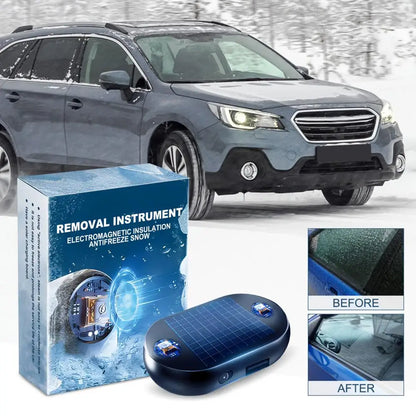 Car Window Defroster Quick Defrost Car Window Heater with Electromagnetic Insulation Solar Powered USB Rechargeable Ice Remover