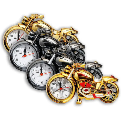 Fashion Simplicity Motorcycle Alarm Clock Multipurpose Motorcycle Ornament Creative Arabic Numeral Clock Desktop Decor Gifts