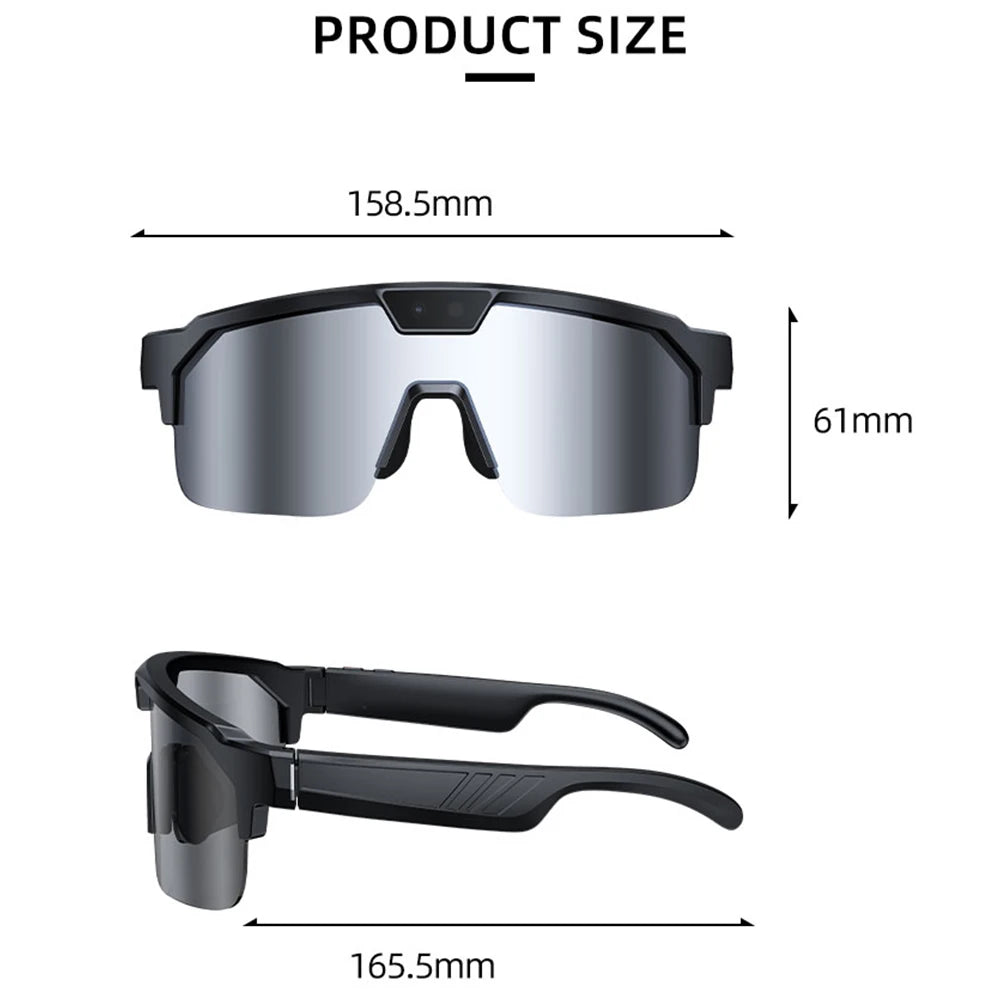 2026 New 8MP Camera Cycling Smart Glasses 1200P Video Record Dual Chip AI Translator BT Call GPT Sports Eyewear for Men Women