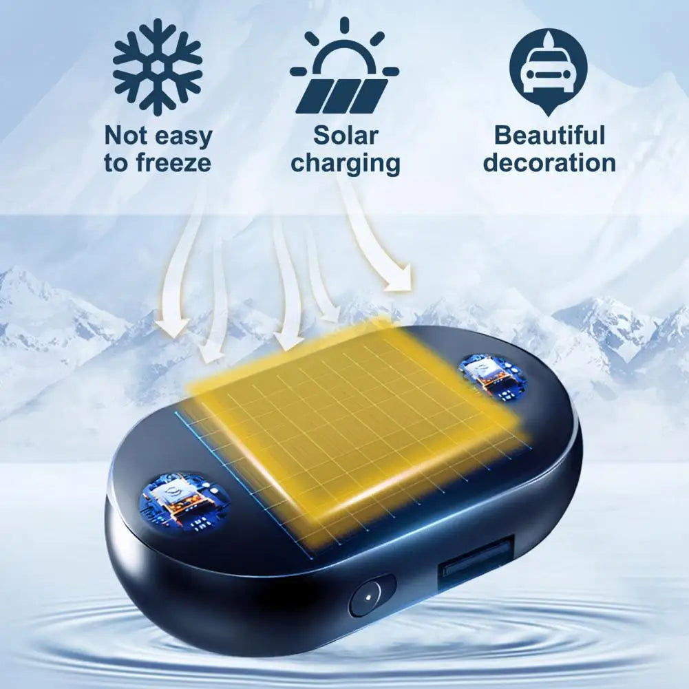 Car Window Defroster Quick Defrost Car Window Heater with Electromagnetic Insulation Solar Powered USB Rechargeable Ice Remover